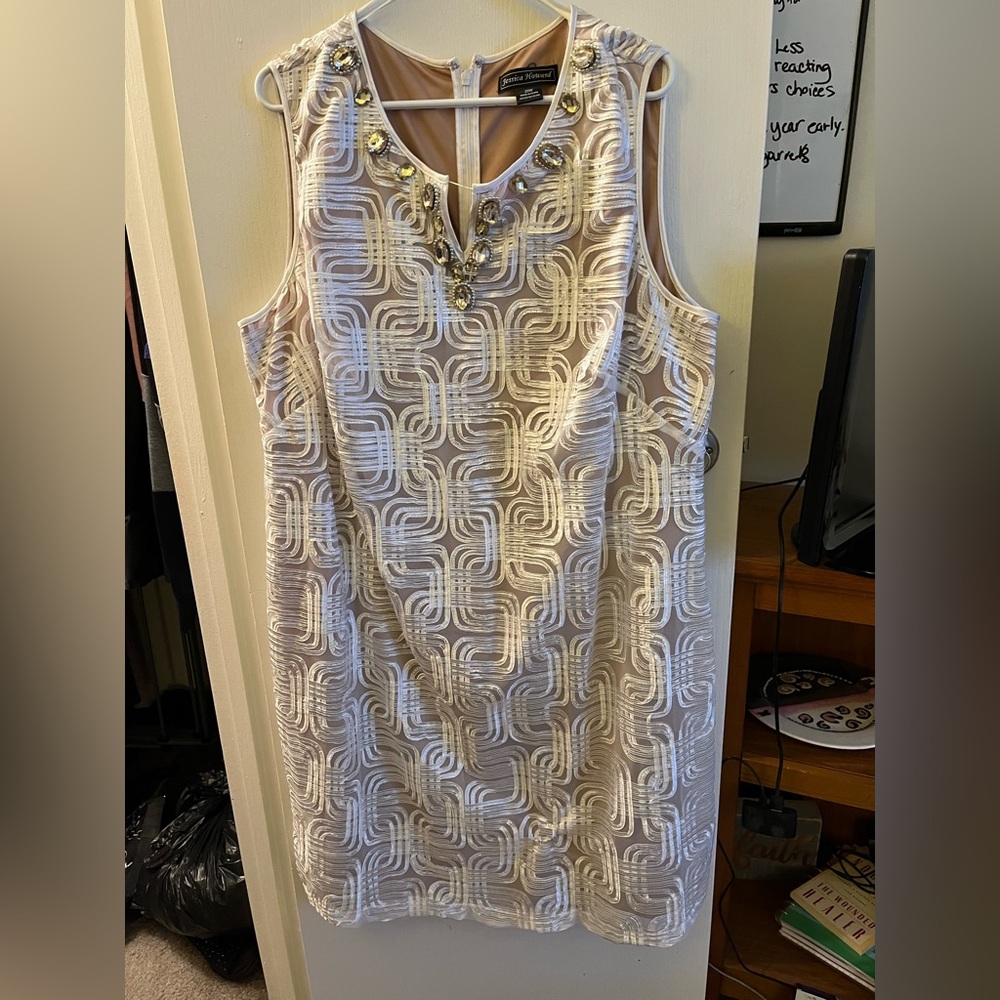 Textured creme dress
